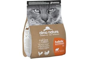 Almo Nature Holistic Maintenance avec Poulet et Dinde. Croquettes pour Chats Adultes 2 Kg