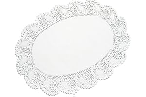 TAMLED Gâteau Dentelle Ovale 27 x 36 cm 250 pièces Blanc