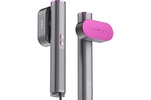 iLAKE Travel Steamer for Clothes, 100-240V Dual Voltage Portable Garment Steamer, 1000W Travel Size Handheld Steamer & Iron 2 in 1 for Global & Europe Travel, Business, Home, Space Grey