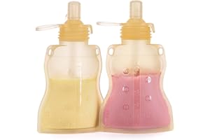 haakaa Sacchetto riutilizzabile per alimenti per bambini, sacchetti riutilizzabili per bambini piccoli, sacchetto comprimibile, lavabile in freezer, per fare alimenti biologici fatti in casa per