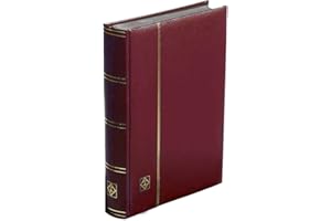 Leuchtturm 339253 Album per la Raccolta dei francobolli Comfort - DIN A4, 32 Pagine, Strisce di Vetro, Copertina Imbottita - Rosso Vino