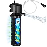 Tararium Internal Filter for Aquarium 300-1200 Litres, Submersible Pump 2300L/h with 9W UV Clarifier &ndash; Powerful Filtration fo