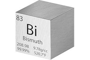 Pevfeciy 1 Inch Wismut Würfel 25,4 mm Metall Dichte Würfel reines Metall hohe Dichte Element Würfel für Element Sammlungen Labor Experiment Material Hobbys