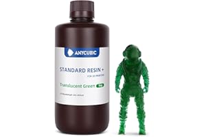 Standardowa żywica Resin Plus 1000 g, ANYCUBIC drukarka 3D, 405 nm LCD SLA Rapid utwardzanie UV, wysoka precyzja i szybkie fotopolimerowe żywica do druku 3D LCD/DLP/SLA, jasnozielona