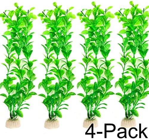COMSUN 10 Pack Artificial Aquarium Plants, Small Size 4 to 4.5 inch Approximate Height Fish Tank Decorations Home Décor Plastic Assorted (D)