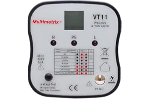 Multimerix Arnoux MMXP06230304 Testeur de prise 2 pôles plus terre avec différentiel Rouge