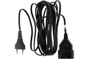 Prolongateur qualité HO3VVH2F 2X 0,75mm² Prise 6A - Noir 2m - Zenitech