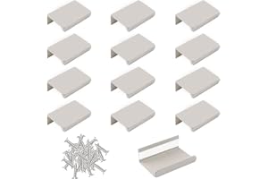 MOROBOR Fingerkantsdrag, 16 st självhäftande dolda moderna lådhandtag rät vinkel aluminiumlegering osynligt garderobshandtag