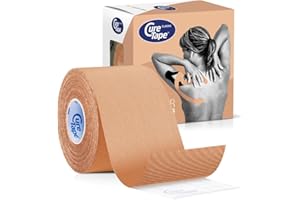 CureTape Classic 5cm | Vendaje Kinesiológico Resistente al Agua | Cinta Médica | Venda Neuromuscular | La Mejor Adhesión | Aumenta la Movilidad y el Rendimiento | Reduce el Dolor Articular
