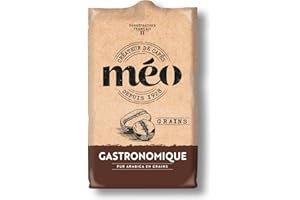GREAT BRITISH TRADING LIMITED Café Méo en Grains Gastronomique - en Pack de 6 sachets de 500G - Niveau de torréfaction moyenne