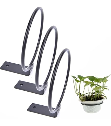 Anyingkai Bloempothouder, opvouwbare bloempothouder, voor buiten, wandmontage, plantenpothouder, rek (17,5 x 15 x 6,2 cm