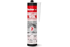 fischer Anclaje Total | Adhesivo de Montaje Híbrido | Agarre en 3 s & Curado 24–48 h | Soporta hasta 600 kg/m² de carga inicial