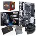 Produktbild SNOGARD Aufrüst Kit | AMD RYZEN 5 1500X Prozessor | ASUS PRIME X370-PRO | 8GB DDR4 RAM / Desktop Computer Mainboard Bundle / Aufrüstset / PC Tuning Set
