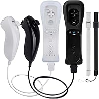 TechKen Wii Controller Remote mit Nunchuck Wii Kontroller mit Nunchuk Wii Fernbedienung Wii Vernbedinung Ersatz Controller fü