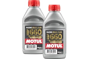 WOL WORLD OF LUBRICANT WOL Motul 101666 Factory Line RBF 660 Dot 4 Racing Brake Fluid 500ml - Fully Synthetic Gear Fluid Extremely High Dry Boiling Point (2 Units)