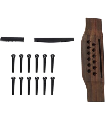 2 Selle Per Chitarra Acustica In Osso Naturale - Ricambio Per Taylor, Martin | 76x3x9mm