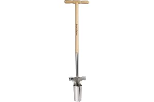 Kent & Stowe Plantoir à Bulbes à Long Manche – Outil en INOX pour Planter Les Oignons, Plante-Oignons à Long-Manche en Frêne, Longueur : 101 cm