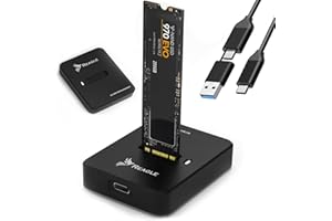 Reagle Adapter M.2 NVMe i SATA SSD, USB-C 3.2 Gen 2, 10 Gb/s, montaż bez użycia narzędzi, obsługa stacji dokującej 2230/2242/2260/2280, Plug and Play