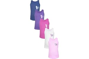 TupTam Canottiere Bambina 5 Pezzi – Canottiera Bambina in Cotone Morbido e Traspirante