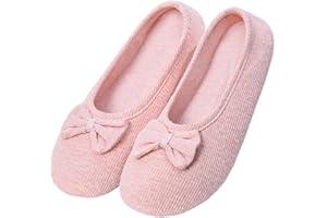 Solshine - Pantofole chiuse in cotone, da donna, modello ballerina, T002