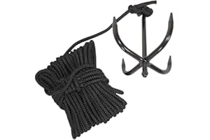 MIL-TEC Grappin de type militaire très résistant avec corde en nylon pour exercices d’entrainement ninja en forêt