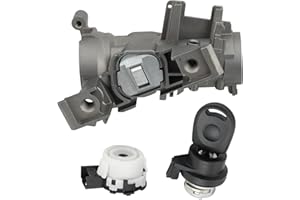 JUDANNA Ignition Switch, Ignition Lock Ignition Barrel Starter Switch with Key Fit for VW Golf MK5 MK6 Touran Audi A3 8P, 1K0905851B