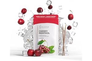 PERFEKTO24 Wunder wykałaczka – wykałaczka o smaku – dobra alternatywa dla gumy do żucia – pomaga zapobiegać obgryzaniu paznokci – świeży oddech z aromatycznymi wykałaczkami – bez cukru, wegańska (wiśnia/mentol)