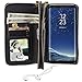 Produktbild HARRMS Samsung Galaxy S8 Plus 6.2" Leder Hülle Flip Case Handytasche und Brieftasche mit Standfunktion Kredit Karten Fach mit Unsichtbarem Magnet, Schwarz