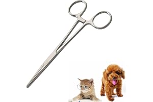 BNOYONERAS Pinzette per Peli Dell'orecchio Dell'animale Domestico Forbici da Toelettatura per Animali Domestici Clip di Bloccaggio per Pulizia dell'Orecchio di Animali Pinza per Rimuovere Peli di Animali