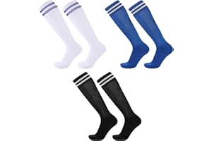 MILIAFLICK Fußballsocken Kinder 27-38 Kniestrümpfe Kinder Fussball Socken Lang Kinder Fussballsocken Sportsocken Trainingssocken Elastische Atmungsaktive Kniestrümpfe für 5-12 Jahr Jungen Mädchen