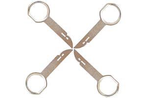 SHENLONG 4pcs Car Radio Removal Tool Key,Car Radio Release Keys Extraction Tool, Stainless Steel Pins Radio Adapter Disassembly,Compatible with Ford, Mercedes, Volkswagen and Audi vehicles(Silver)