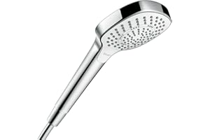 hansgrohe Croma Select E Duschkopf, 3 Strahlarten, Weiß/Chrom