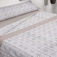 Mora - Juego de sábanas 100% Algodón G56. Cama 90 cm. Beig