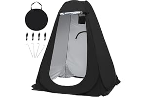 OUUTMEE Pop Up Camping Shower Tent, Portable Beach Dressing Changing Room UV/Rain Outdoor Privacy Shelter, UV Shower Enclosure Tents for Outdoor Hiking Beach Picnic Fishing