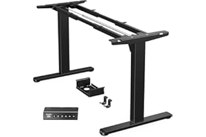 ‎HUANUO HUANUO Höhenverstellbarer Schreibtisch Gestell mit Bürstenlosem Motor,100 kg Tragfähigkeit Tischbeine Schreibtischgestell Höhenverstellbar für Tischplatten von 110x200cm,Nur Rahmen