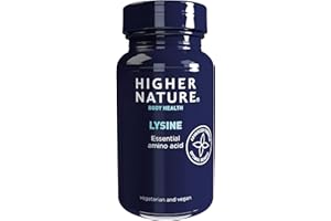 Higher Nature - Lysine - Essential Amino Acid- 500mg - Supports Collagen - Supports Cold Sore Treatment - Vegetarian & Vegan - 90 Tablets