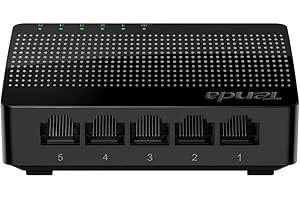 Tenda SG105 LAN Switch przełącznik sieciowy, 5 portów, rozdzielacz LAN RJ45 LAN rozdzielacz Ethernet Switch (Plug-and-Play, do 2000 Mbit/s w trybie pełnego dupleksu, mini i łatwo, bez zarządzania)