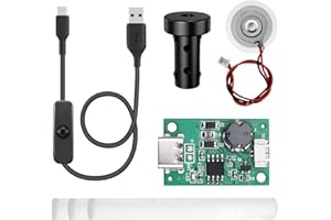 Youmile Zestaw do nawilżania mgiełki, moduł rozpylacza ultradźwiękowego, zestaw wymienny opryskiwacza mgły, z kablem USB z przyciskiem ON/OFF, do zbiorników na wodę na biurko, nawilżaczy USB