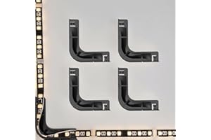 BOXPUT 90° LED Profil Eckverbinder mit nahtlosen Steckern - Universal Streifenverbindungsstück für 8mm-12mm Strip, 4 Stück Kit