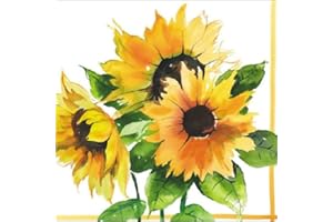 TIGERS ON THE LOOSE Paper Napkins for Decoupage, 4 Single Lunch Size Paper Napkins, Girasoli