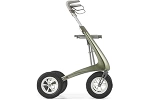 ByACRE Carbon Overland - All Terrain Rollator Walker With Seat - Worlds Lightest All Terrain Rollator – 6.7 kg Mobility Aids For Walking - Mobility Walker With Seat