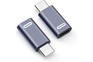 Seminer Adaptador USB C a Lightning (2 Pack), Adaptador USB-C PD 35W, Adaptador Lightning Hembra a USB Tipo C Compatible con iPhone Serie 15 iPad Pro Macbook Galaxy Note S9 S23 Ultra (Gris)