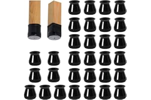 GICUNK 32 Piezas Protector Patas Sillas Redonda, Protector Patas Sillas Silicona Negro Pequeñas para Pisos de Madera, Almohadillas Protectoras para Pies de Muebles (Fit: 23-32mm)