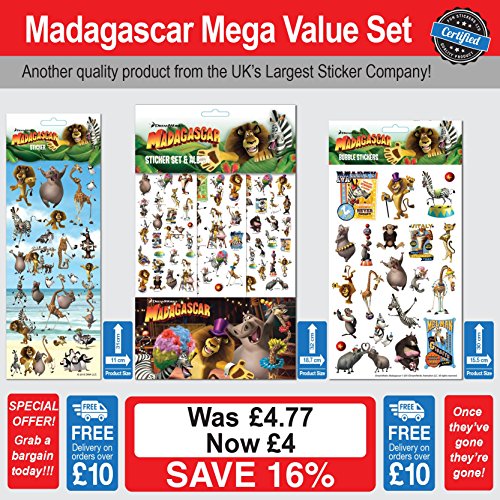 Madagascar Stickers Mega Value Set