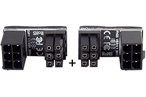 Cablecc ATX 6Pin hembra a 6pin macho 180 grados ángulo adaptador de corriente para escritorio tarjeta gráfica