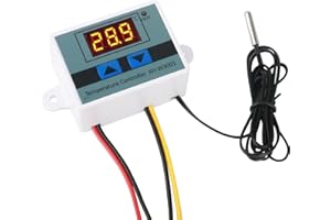 LUMITREX XH-W3001 12V Contrôleur Température Sonde Étanche 120W Digital Thermostat -50~110°C LED Régulateur Température Constant pour Chauffage ou Refroidissement pour Incubateurs Terrariums Aquariums