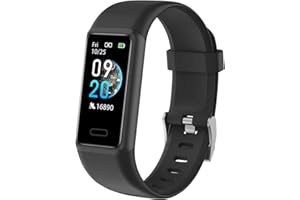 Cloudpoem Fitness Tracker with Heart Rate Tracker Sleep Tracking Step/Calories Counter,IP68 Waterproof Fitness Watch with Pedometer for Women Men,SMS/SNS/Call Notification for Android iOS Smartphones