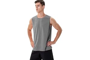 Zengjo Mens Vest Tops Running Sports Quick Dry Gym Tank Top Sleeveless T Shirt Moisture Wicking