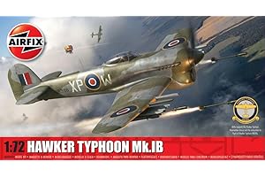 Airfix Standard Model Set - A02041B Hawker Typhoon Mk.IB Model Building Kit - Plastic Plane Kits for Adults & Children 8+, Set Includes Sprues & Decals - 1:72 Scale