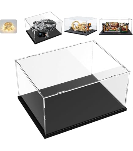 Teca In Resina Acrilica 30x30x50 Cm Con Base Nera - Per Oggetti Da Collezione - Foto 5